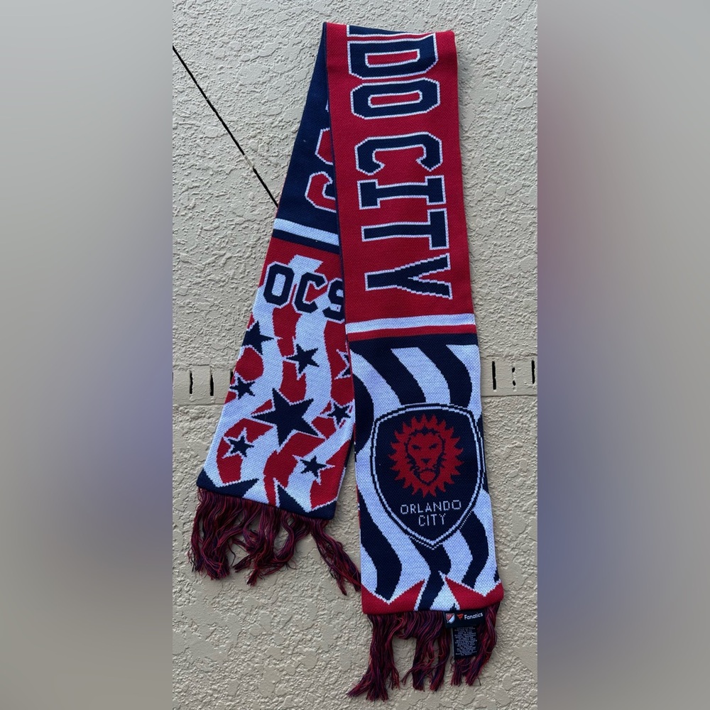 Orlando City SC Red Black Fanatics Scarf in VGC